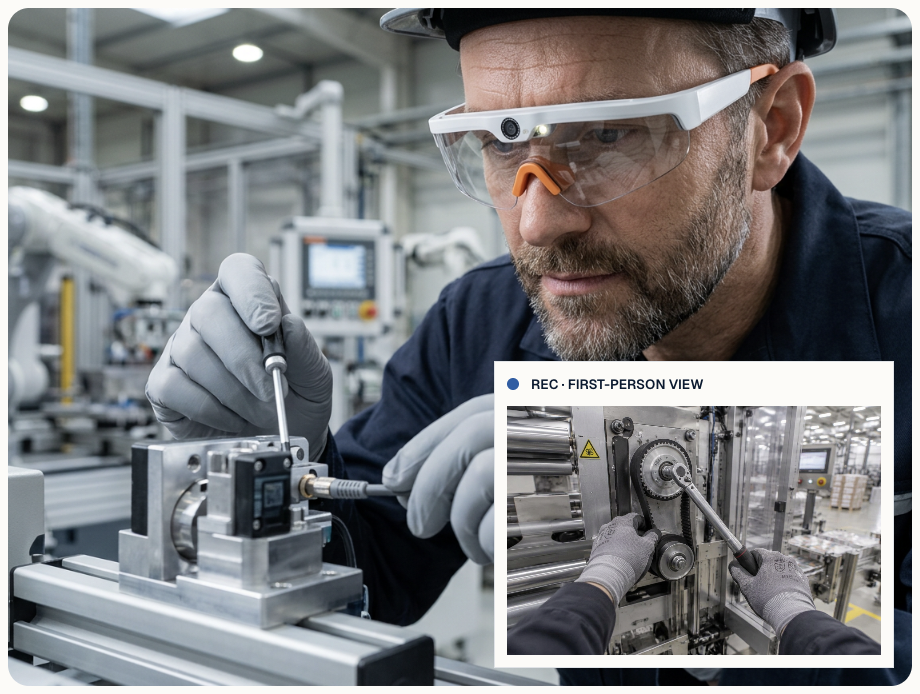 Manufacturing expert demonstrating precision work on the factory floor