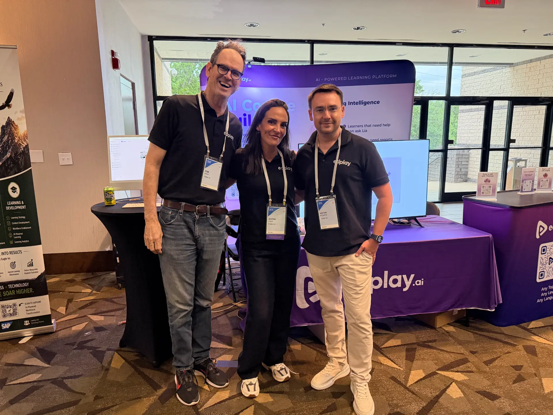 The Edplay team at a conference booth